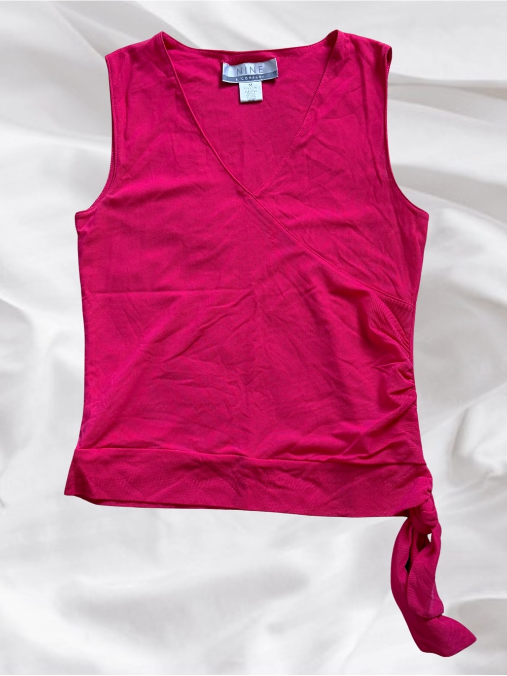 Y2K Pink V Neck Tank Top